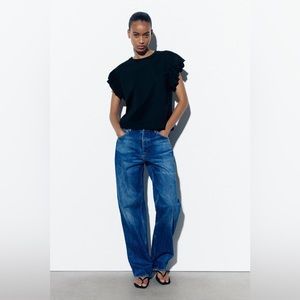 Zara Ruffle Sleeve Tshirt